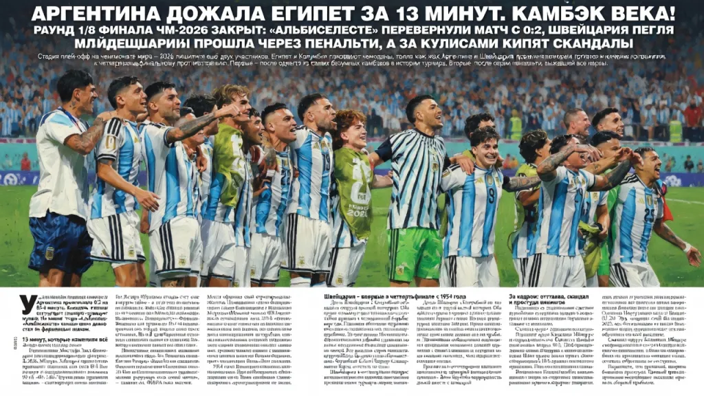 Аргентина дожала Египет за 13 минут. Камбэк века!
