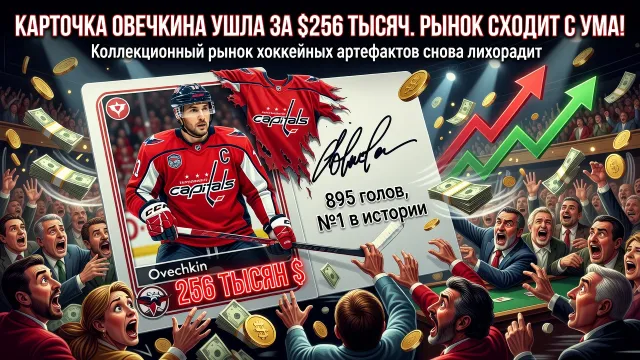 Карточка Овечкина ушла за $256 тысяч. Рынок сходит с ума!